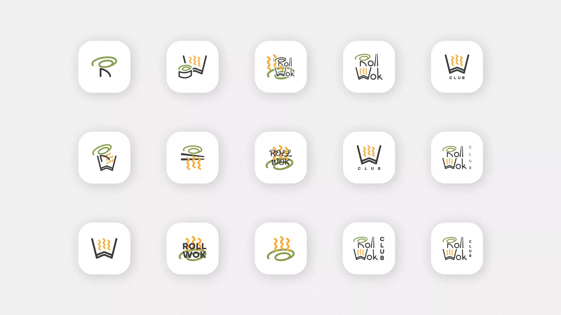Разработка иконки приложения суши-бара «Roll Wok Club» в Эртиле